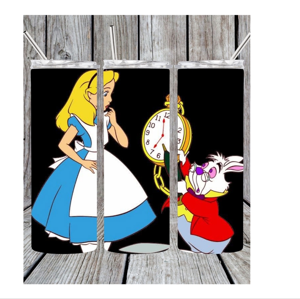 Alice And The Rabbit Tumbler